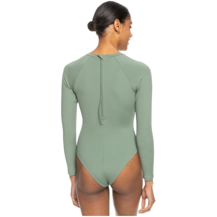 2024 Roxy Womens Pro The Overhead Long Sleeve One Piece Swimsuit ERJWR03752 - Agave Green